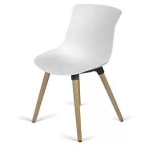 Chaise visiteur pieds bois So Savone