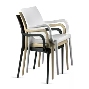 Fauteuil visiteur intérieur-extérieur empilable So Pomezia