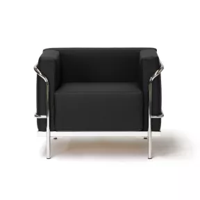 Canapé d'accueil en cuir noir ou blanc 1 place So Teramo