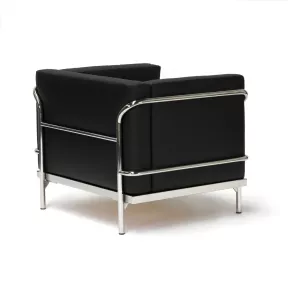 Canapé d'accueil en cuir noir ou blanc 1 place So Teramo