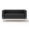 Canapé d'accueil en cuir noir ou blanc 2 places So Spinea