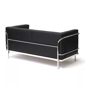 Canapé d'accueil en cuir noir ou blanc 2 places So Spinea