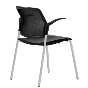 Fauteuil visiteur empilable, confortable, style contemporain