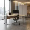 Bureau d'angle compact avec goulotte passe-câbles So Enix