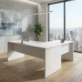 Bureau individuel design avec retour - So Denia | Soburo