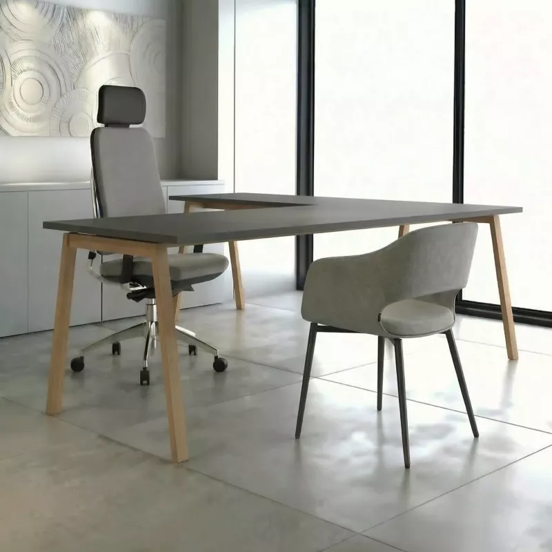 Bureau individuel, avec retour - So Bédar