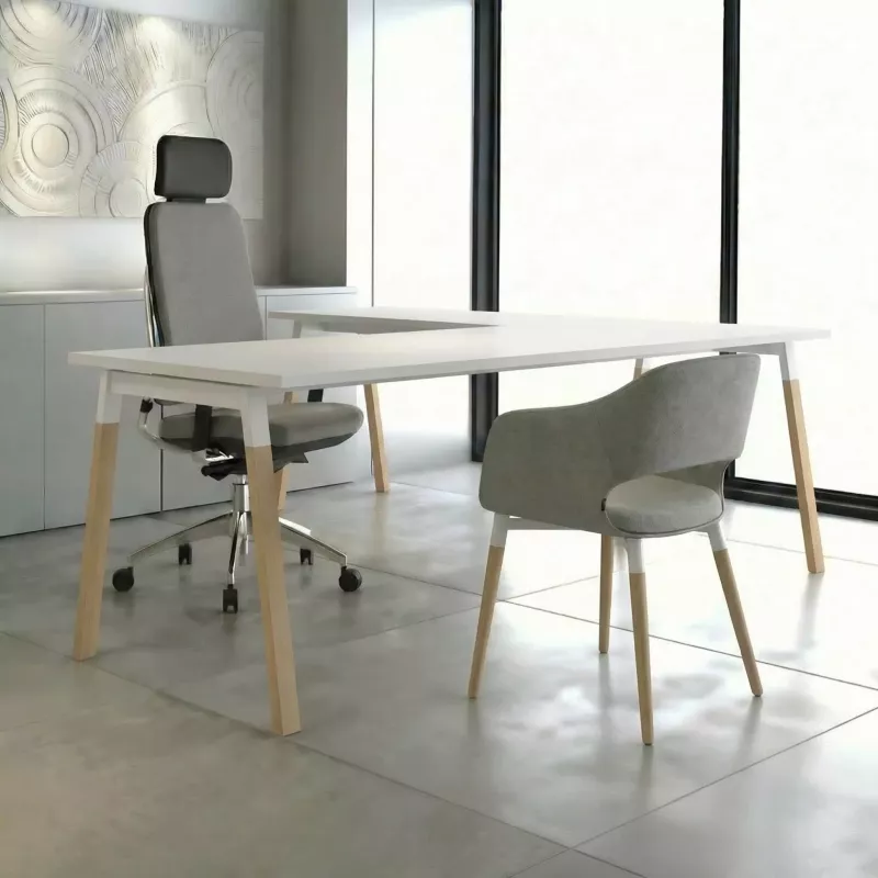 Bureau individuel, avec retour - So Bédar