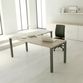 Bureau individuel avec retour So Vicar réglable en hauteur