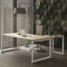 Bureau individuel avec retour, piètement fermé - So Sierro