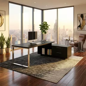 Bureau de direction sur console pied cadre métallique So Flora