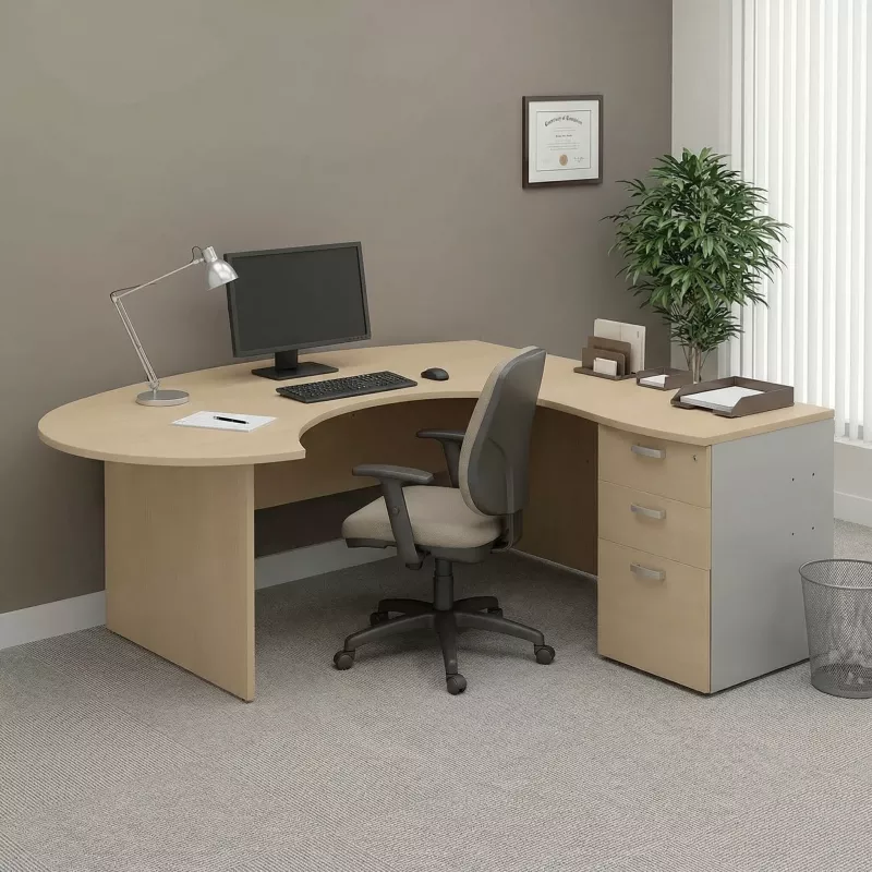 Bureau avec rangement caisson hauteur bureau So Tijola