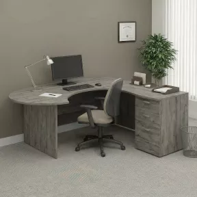 Bureau d'angle avec caisson hauteur