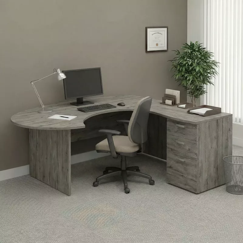 Bureau avec rangement caisson hauteur bureau So Tijola