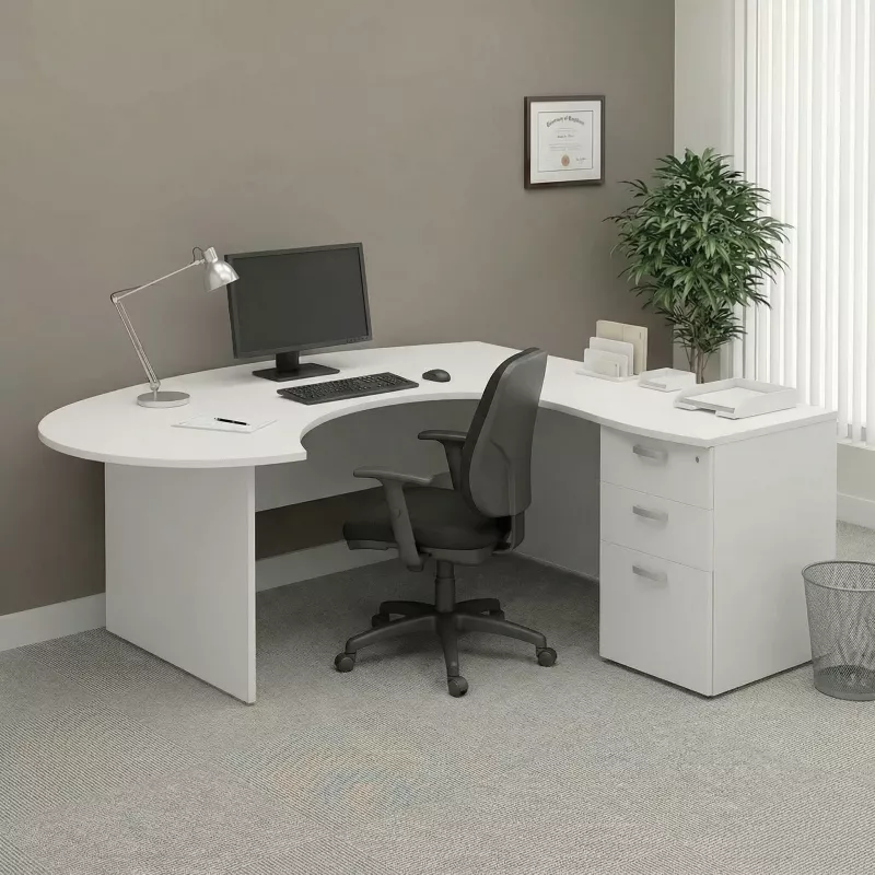 Bureau avec rangement caisson hauteur bureau So Tijola