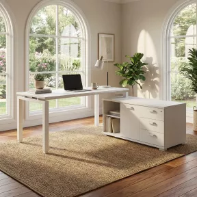 Bureau individuel - désign élégant et rangement intégré