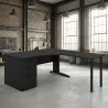 Bureau d'angle compact, avec caisson porteur bureau - So Enix