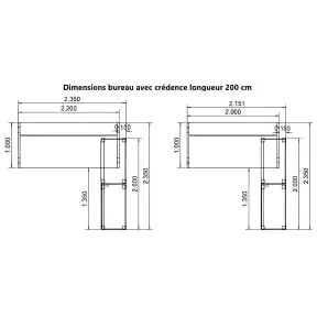 Bureau de direction So Laroya - Avec crédence intégrée