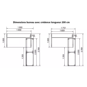 Bureau de direction So Laroya - Avec crédence intégrée