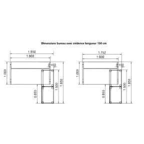 Bureau de direction So Laroya - Avec crédence intégrée