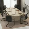 Table de réunion ovale So Cadix - Modulable, jusqu'à 24 pers.