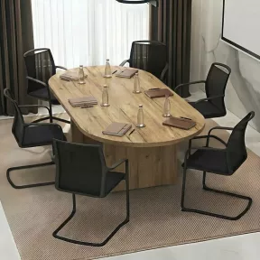 Table de réunion ovale So Cadix - Modulable, jusqu'à 24 pers.