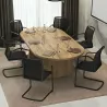 Table de réunion ovale So Cadix - Modulable, jusqu'à 24 pers.