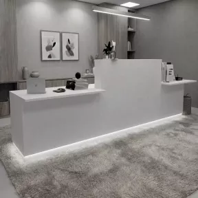 Banque d'accueil PMR avec éclairage - 4,64m - So Aragon