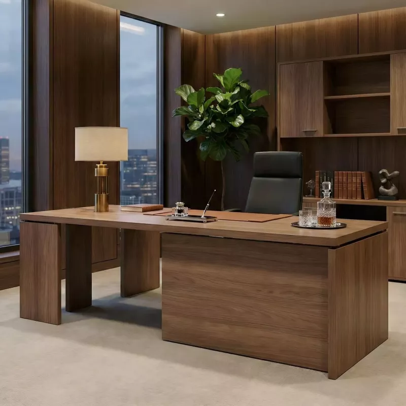 Bureau exécutif ergonomique avec retour au design italien