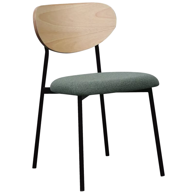 Chaise de restauration dossier bois et assise rembourrée So Comfort