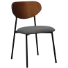 Chaise de restauration dossier bois noyer assise rembourrée So Cosy