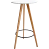 Table haute ronde bois et métal So Simple