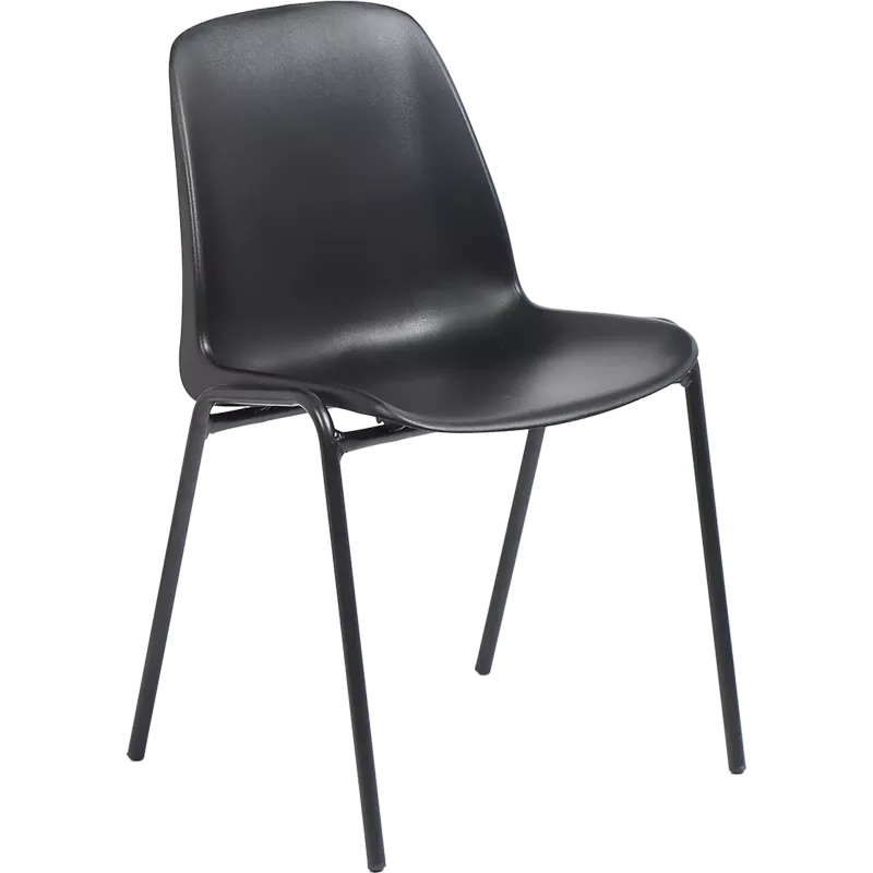 Chaise de collectivité empilable piètement noir So Core