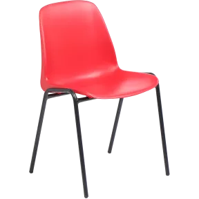 Chaise de collectivité empilable piètement noir So Core