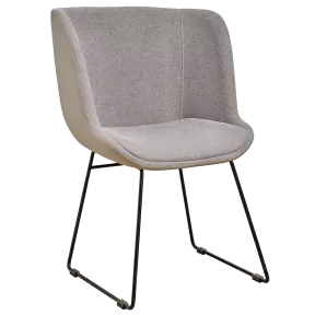 Chaise de réunion coque bimatère pied métal So Line