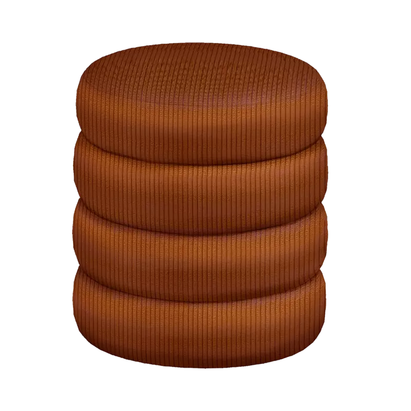 Pouf rond en tissu pour accueil So Metro