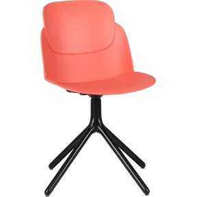 Fauteuil coque polypropylène piétement pyramide aluminium So Aura