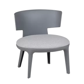 Chauffeuse d'accueil ronde en tissu chiné So Silk