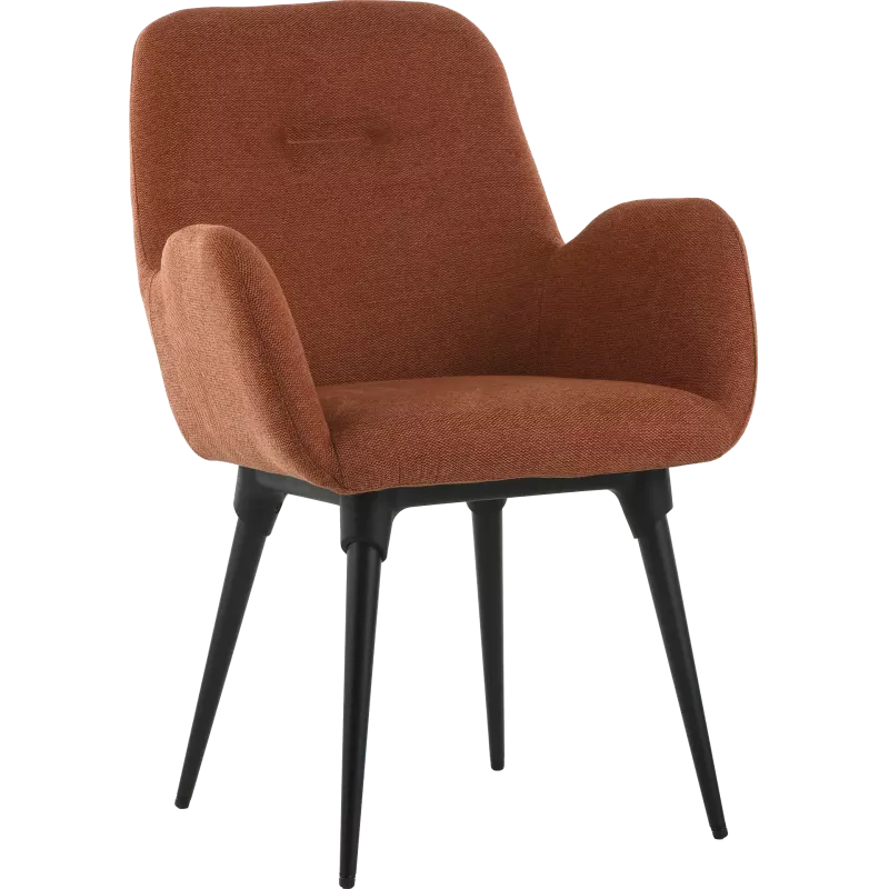 Fauteuil en tissu avec pieds métal So Ergo