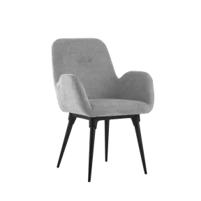 Fauteuil en tissu avec pieds métal So Ergo