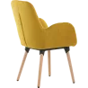 Fauteuil tissu avec pieds hêtre massif So Contour