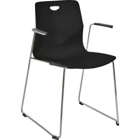 Chaise de réunion avec accoudoirs intégrés So Ivory