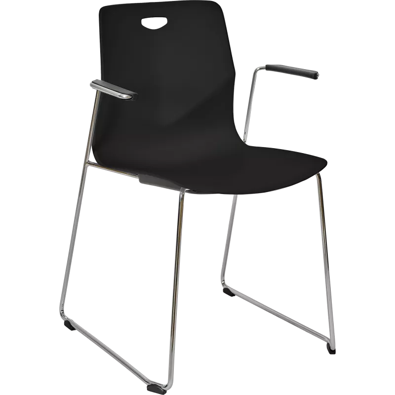 Chaise de réunion avec accoudoirs intégrés So Ivory