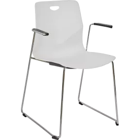 Chaise de réunion avec accoudoirs intégrés So Ivory