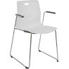 Chaise de réunion avec accoudoirs intégrés So Ivory