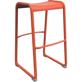 Tabouret haut d'extérieur en aluminium So Radius