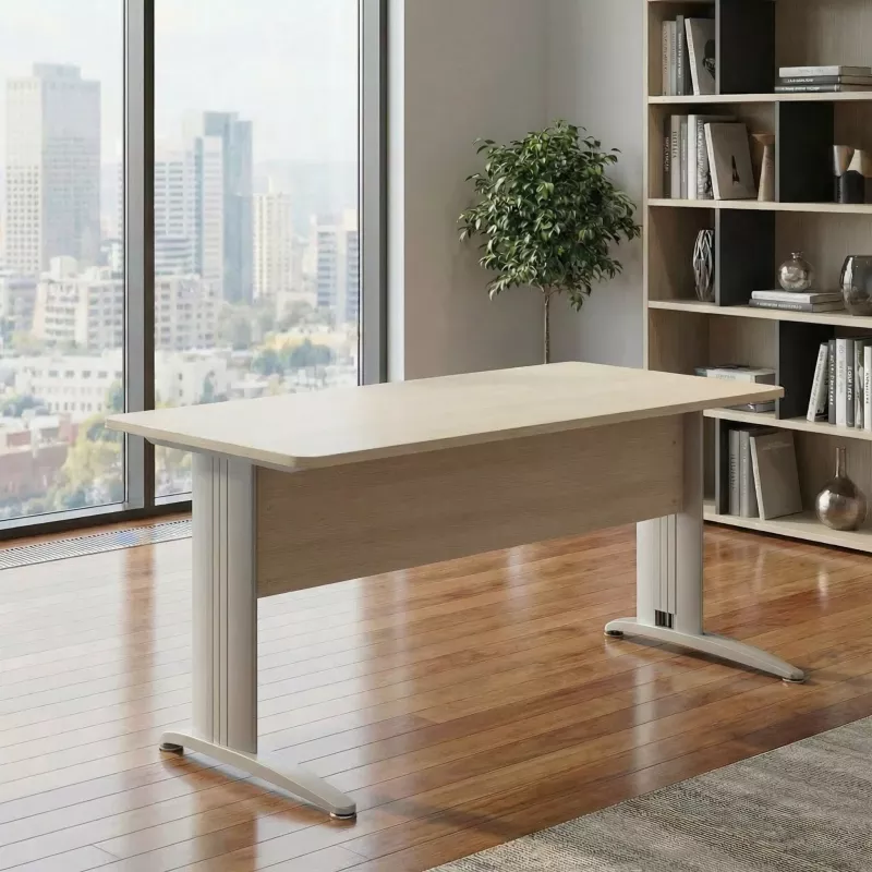 Bureau individuel, avec passe-câbles - So Enix