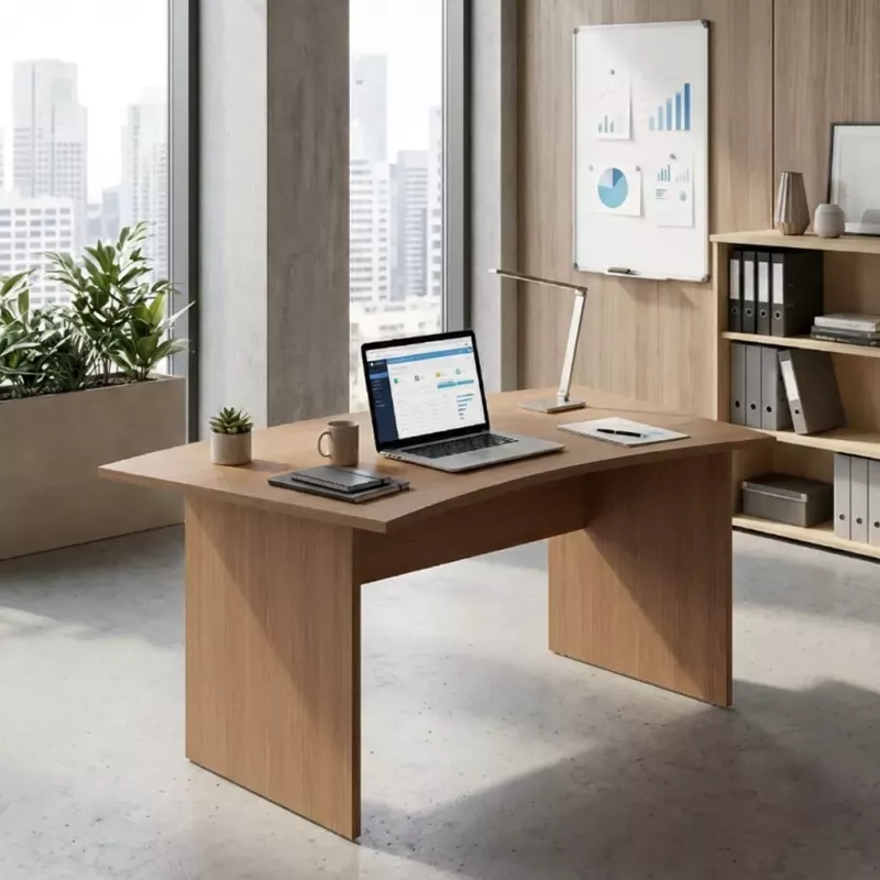 Bureau individuel forme arrondie - So Vigo