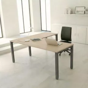 Bureau individuel avec retour - Design élégant