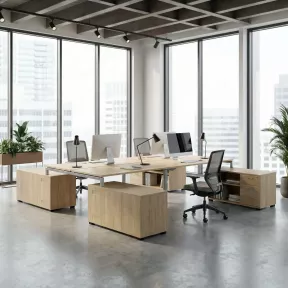 Bench vis-à-vis 4 postes sur 4 crédences So Martos