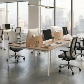 Bench bureaux vis-à-vis piètement ouvert à partir de 2 postes So Martos